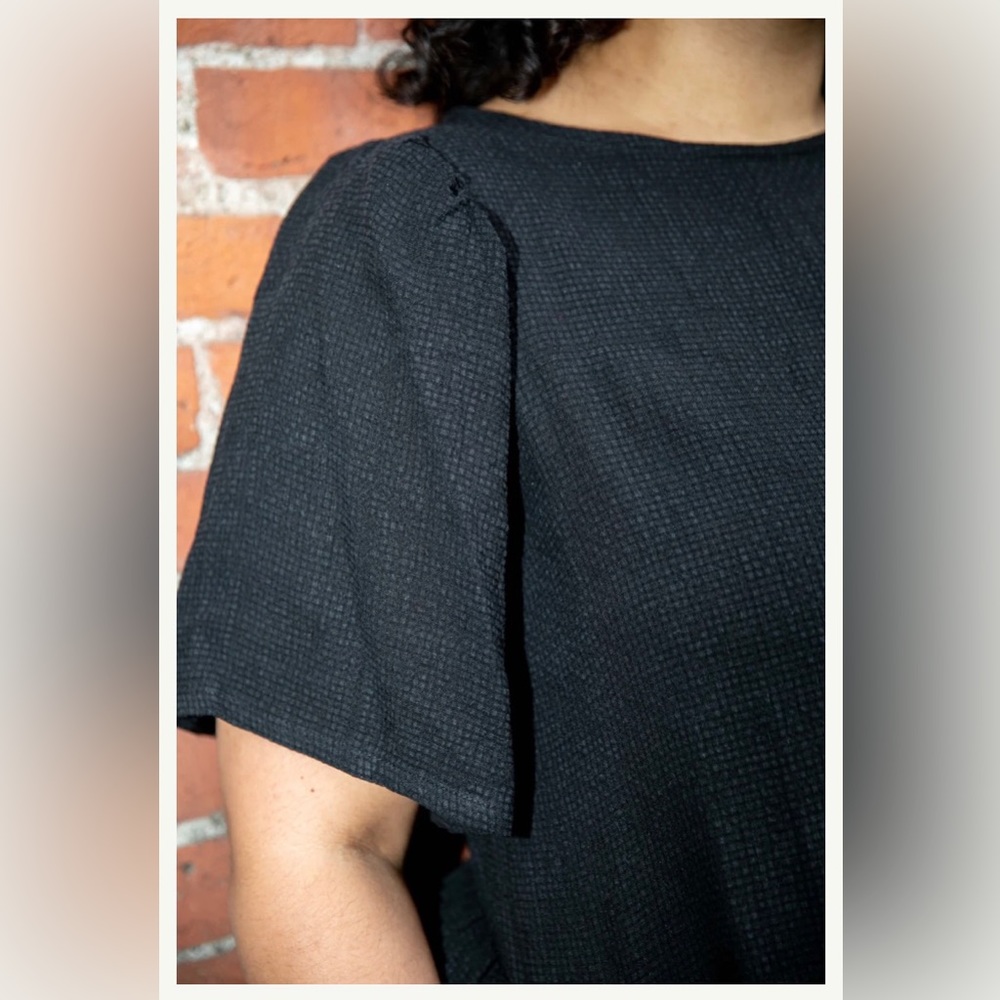 Mini Agnes Dress in Black Woven from Shelter Clothing (slow fashion) - Picture 3 of 8